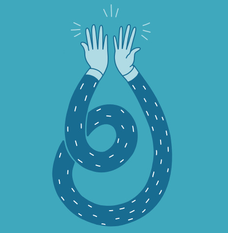 Klatschende Hände Illustration